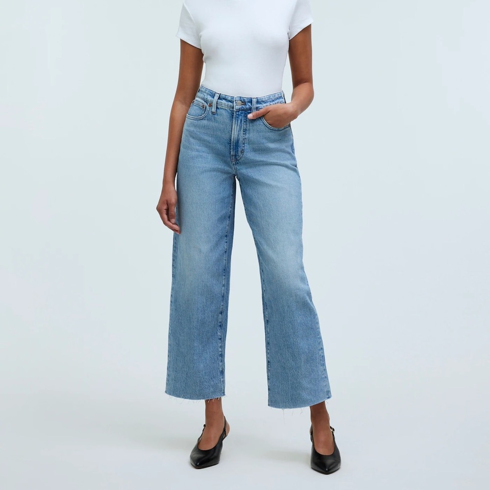 MADEWELL Curvy Perfect Vintage Wide Leg Crop in Caitlin